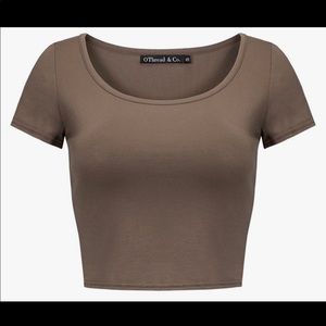 Brown crop top